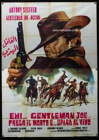 m039 GENTLEMAN JO Italian two-panel movie poster '69 spaghetti western!