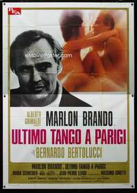 m052 LAST TANGO IN PARIS Italian two-panel movie poster '73 Marlon Brando