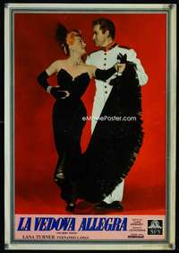 m110 MERRY WIDOW Italian 14x19 photobusta movie poster '54 Lana Turner