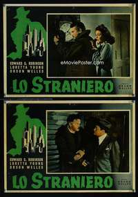 m126 STRANGER 2 Italian 13x19 photobustas movie poster R55 Orson Welles