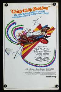 m280 CHITTY CHITTY BANG BANG window card movie poster '69 Dick Van Dyke
