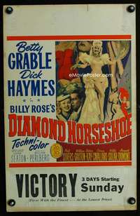 m291 DIAMOND HORSESHOE window card movie poster '45 super sexy Betty Grable!