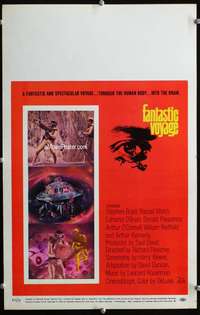 m302 FANTASTIC VOYAGE window card movie poster '66 Raquel Welch, Fleischer