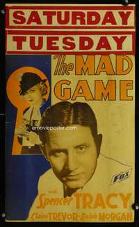 m379 MAD GAME window card movie poster '33 Spencer Tracy, Claire Trevor