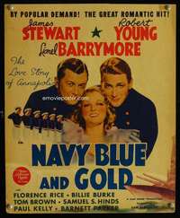 m390 NAVY BLUE & GOLD window card movie poster R41 James Stewart, Robert Young