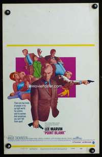m409 POINT BLANK window card movie poster '67 Lee Marvin, Angie Dickinson