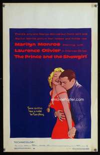m413 PRINCE & THE SHOWGIRL window card movie poster '57 sexy Marilyn Monroe!