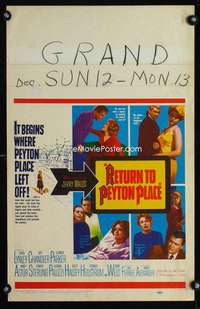 m428 RETURN TO PEYTON PLACE window card movie poster '61 Jose Ferrer