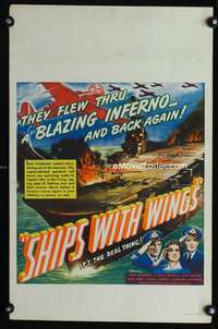 m452 SHIPS WITH WINGS window card movie poster '42 English fighter planes!