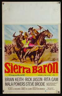 m455 SIERRA BARON window card movie poster '58 Brian Keith, sexy Rita Gam!