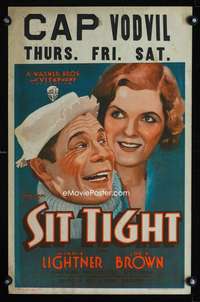 m459 SIT TIGHT window card movie poster '31 Joe E. Brown, Winnie Lightner