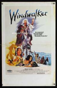 m524 WINDWALKER window card movie poster '80 Joe Smith Native American art!