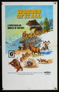 m525 WONDER OF IT ALL window card movie poster '74 spectacular world of nature!