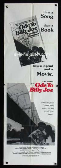 p041 ODE TO BILLY JOE door panel movie poster '76 1st song now movie!