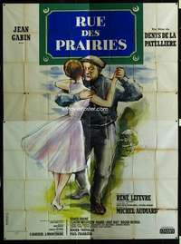 p052 RUE DE PARIS French four panel movie poster '59 Gabin, cool Ferracci art!