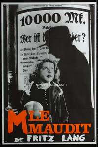 p053 M French 31x46 movie poster R70s Fritz Lang, Peter Lorre