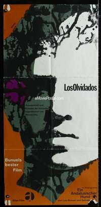 p087 LOS OLVIDADOS German 24x50 movie poster R60s Luis Bunuel, Mexican