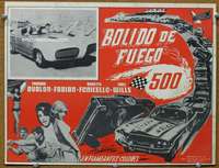 p171 FIREBALL 500 #2 Mexican movie lobby card '66 car racing, Avalon