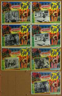 p146 RIO BRAVO 7 Mexican movie lobby cards '59 John Wayne, Dean Martin