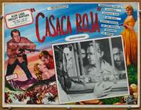 p203 SASKATCHEWAN Mexican movie lobby card '54 Alan Ladd behind bars!