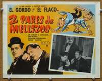 p202 SAPS AT SEA Mexican movie lobby card R50s Laurel & Hardy, Roach!