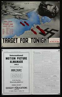 p079 TARGET FOR TONIGHT English movie trade ad '41 bombers!