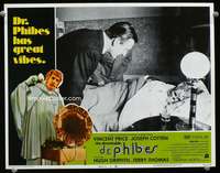r004 ABOMINABLE DR PHIBES movie lobby card #5 '71 dead guy in bed!