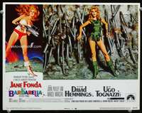 r015 BARBARELLA movie lobby card #7 '68 best sexy Jane Fonda close up!