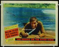 r021 BRIDGE ON THE RIVER KWAI movie lobby card #6 '58 William Holden