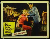 r022 BURGLAR movie lobby card #7 '57 super sexy Jayne Mansfield!