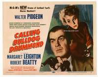 r258 CALLING BULLDOG DRUMMOND movie title lobby card '51 Walter Pidgeon