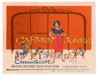 r262 CARMEN JONES movie title lobby card '54 Belafonte, Dorothy Dandridge