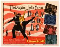 r296 DADDY LONG LEGS movie title lobby card '55 Fred Astaire, Caron