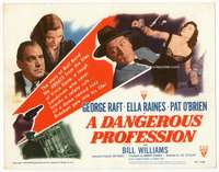 r300 DANGEROUS PROFESSION movie title lobby card '49 George Raft, Raines