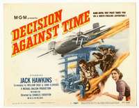 r303 DECISION AGAINST TIME movie title lobby card '57 cool airplane artwork!