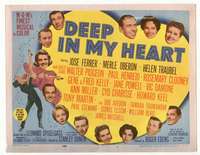 r305 DEEP IN MY HEART movie title lobby card '54 MGM all-star musical!