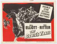 r307 DEVIL'S TRAIL movie title lobby card R55 Wild Bill Elliott, Tex Ritter