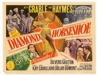 r308 DIAMOND HORSESHOE movie title lobby card '45 sexy Betty Grable!