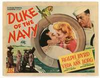 r322 DUKE OF THE NAVY movie title lobby card '42 Ralph Byrd, Veda Ann Borg