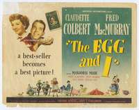 r324 EGG & I movie title lobby card '47 Claudette Colbert, Fred MacMurray