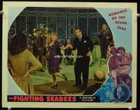 r052 FIGHTING SEABEES movie lobby card '44 John Wayne on dancefloor!