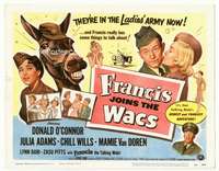 r337 FRANCIS JOINS THE WACS movie title lobby card '54 Donald O'Connor