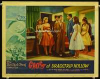 r058 GHOST OF DRAGSTRIP HOLLOW movie lobby card #6 '59 Hot Rod Gang!