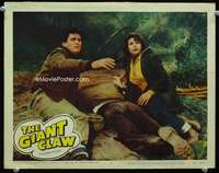 r059 GIANT CLAW movie lobby card #2 '57 man and woman attacked!
