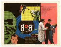r345 GOG movie title lobby card '54 sci-fi, Frankenstein of steel!