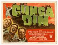 r352 GUNGA DIN movie title lobby card R46 Cary Grant, Douglas Fairbanks