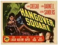 r354 HANGOVER SQUARE movie title lobby card '45 Darnell, great stone litho!