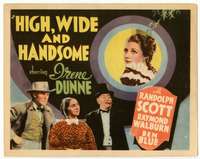 r364 HIGH, WIDE & HANDSOME movie title lobby card '37 Irene Dunne, Lamour