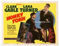 r368 HONKY TONK movie title lobby card R55 Clark Gable, Lana Turner