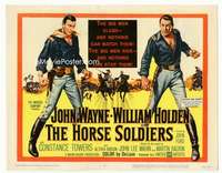 r369 HORSE SOLDIERS movie title lobby card '59 John Wayne, William Holden